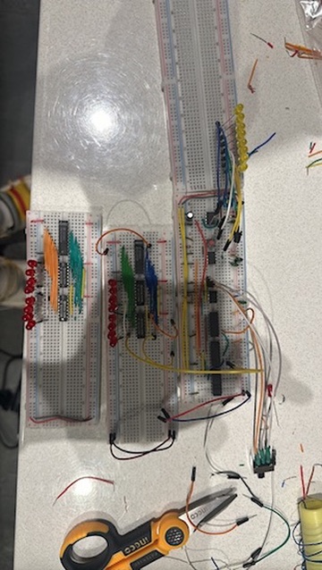Clock and register LEDs